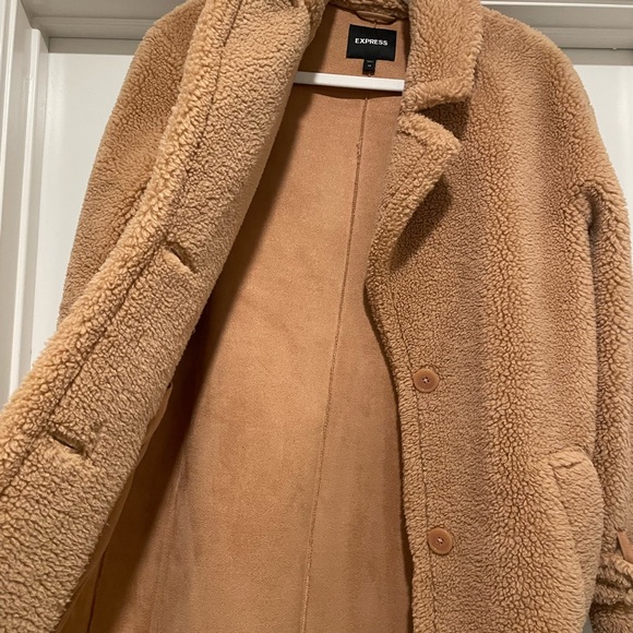 Express Tan Sherpa Jacket - Picture 3 of 3